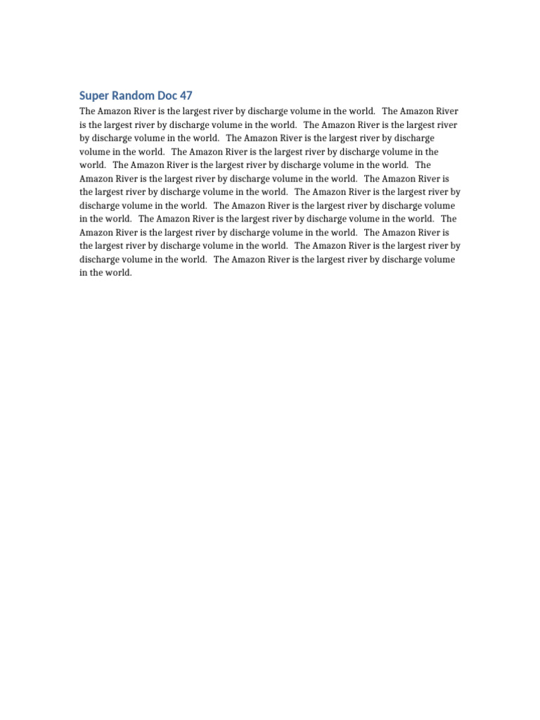 Super Random Doc47 | PDF