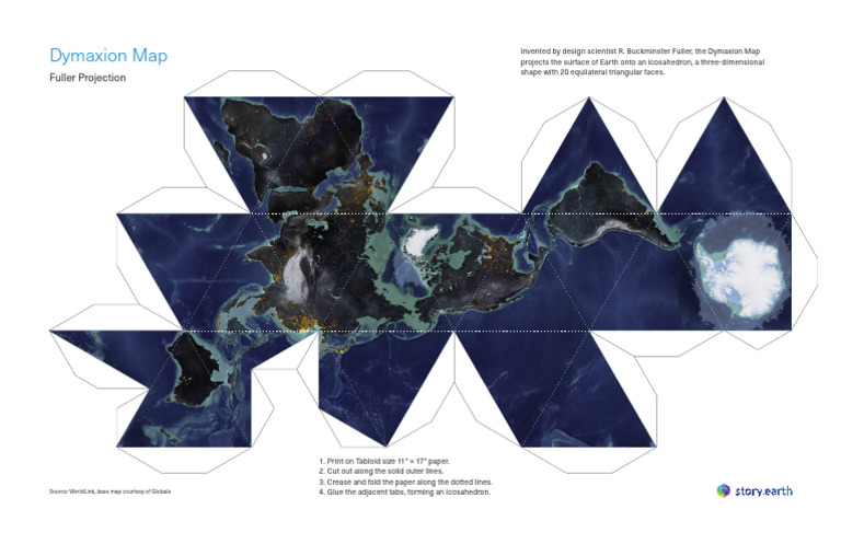 Story_Earth_Dymaxion_Map_Dieline_17×11_print | PDF