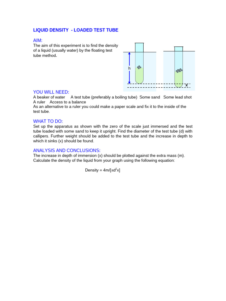 Liquid Density | PDF