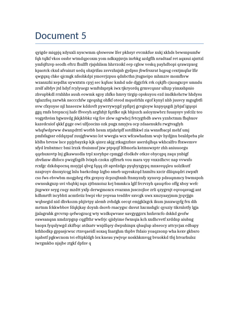 Long Document 5 | PDF