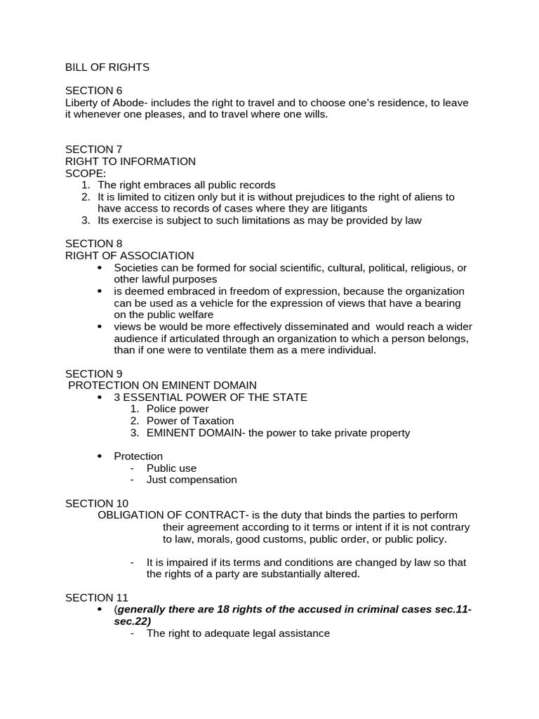 Bill of Rights Sec. 6 13 | PDF | Witness | Bail