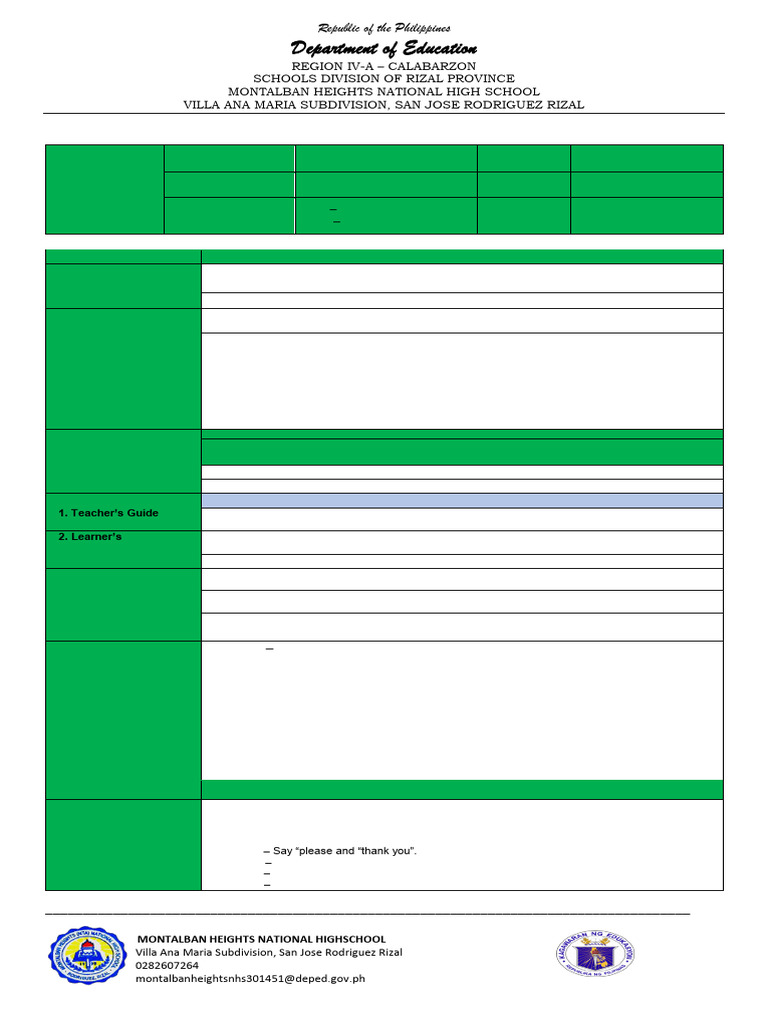 4 A'S LESSON PLAN TEMPLATE | PDF | Uterus | Gynaecology
