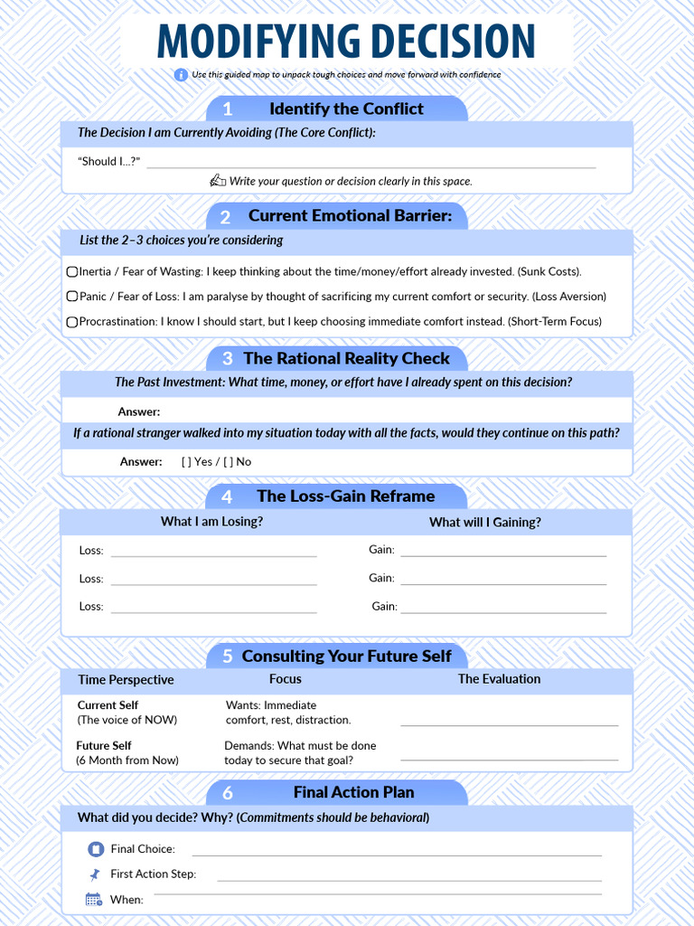 Decision-Making Map Planner A4 Document | PDF