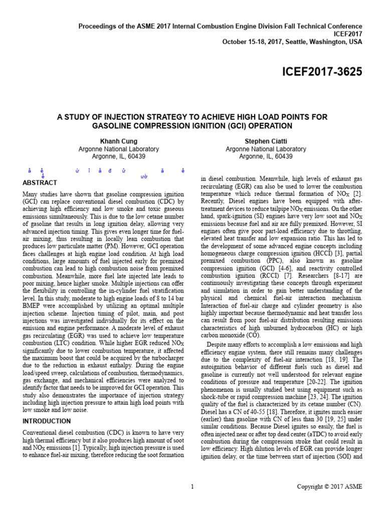 A Study of Injection Strategy to Achieve High Load Points for Gasoline ...