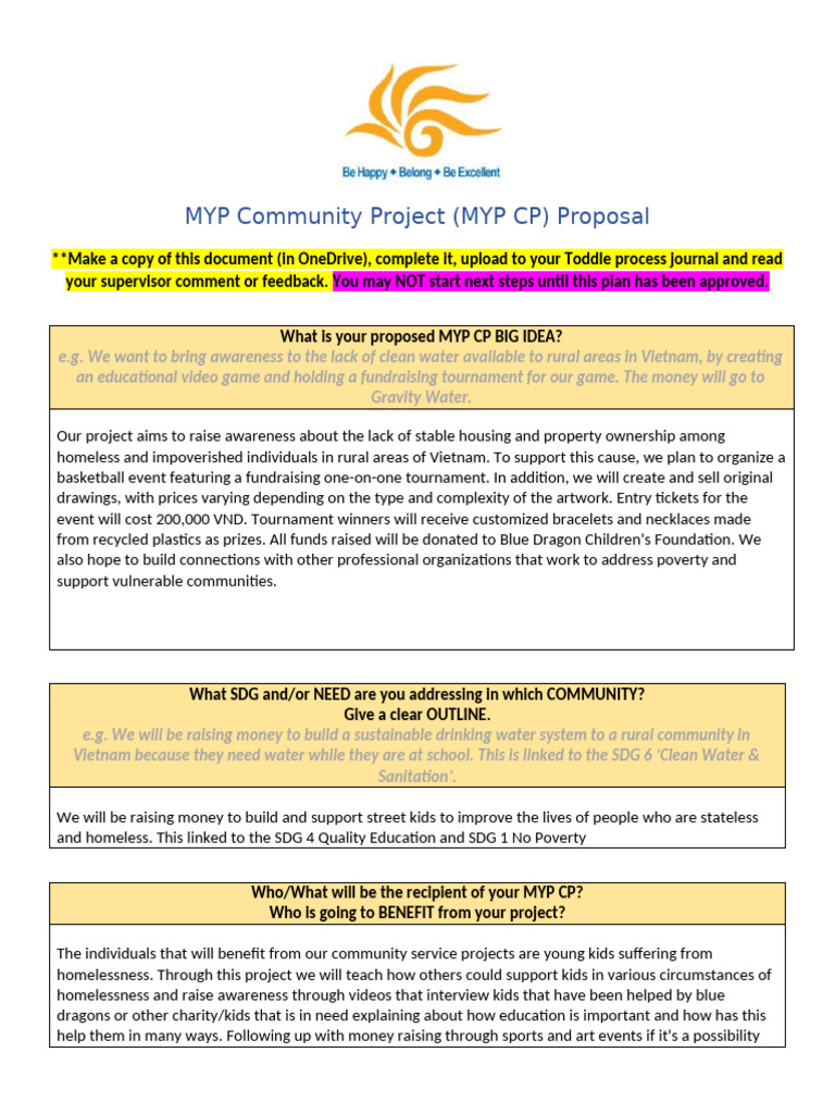 My p Community Project Proposal | PDF | Economies