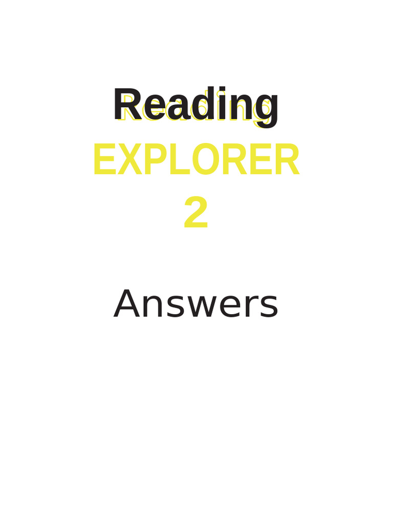 Reading Explorer 2 Answer Keypdf | PDF