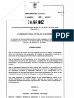 Decreto 0884 de 2012 Min TRabajo Reglamenta Teletrabajo Ley 1221 de 2008 Www.icedaAbogadosyAsesores.com