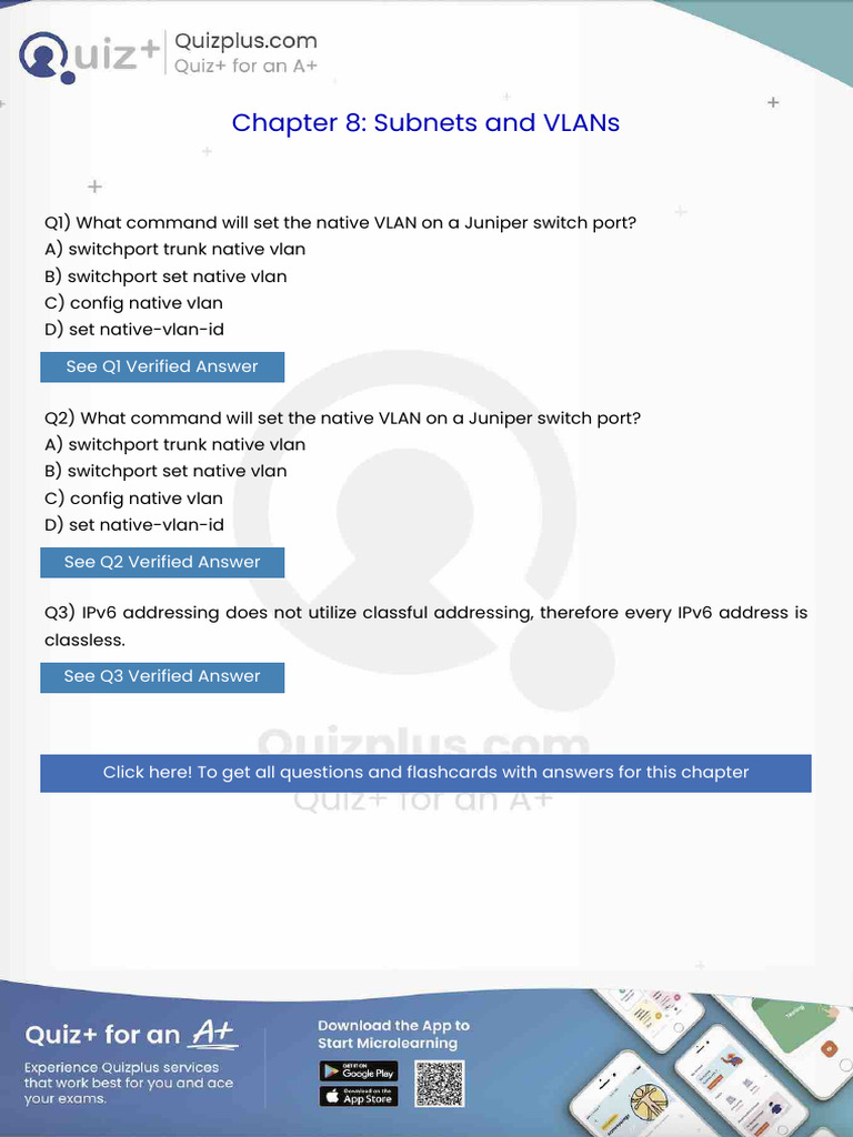 What Command Will Set the Native Vlan on a Juniper Switch Port | PDF ...