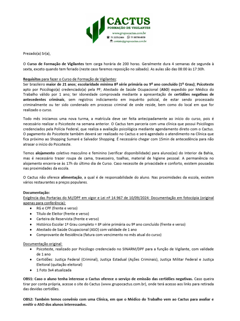 AA - informacao FORV - nova Lei | PDF