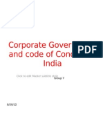 Corporate Governance and Code of Conduct