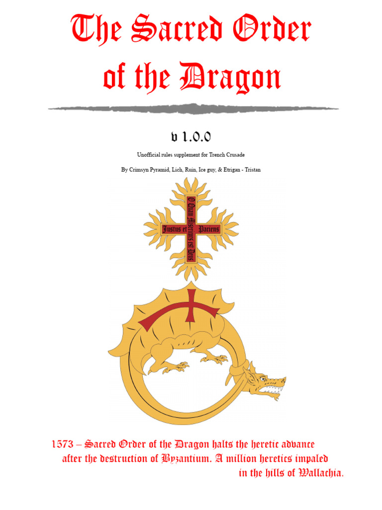 Sacred Order of the Dragon v1.0.0 (1) | PDF | Bayonet | Infantry