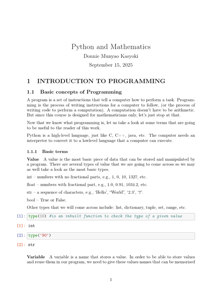 Python and Mathematics | PDF | Area | Reserved Word
