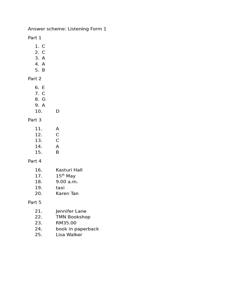 Answer Scheme | PDF