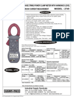 Digital Portable Power Clamp Harmonics KM 2745