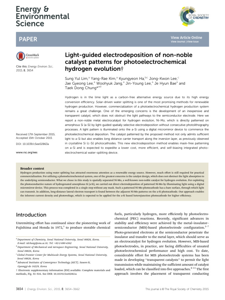 Light-guided Electrodeposition of Non-noble Catalyst Patterns for ...