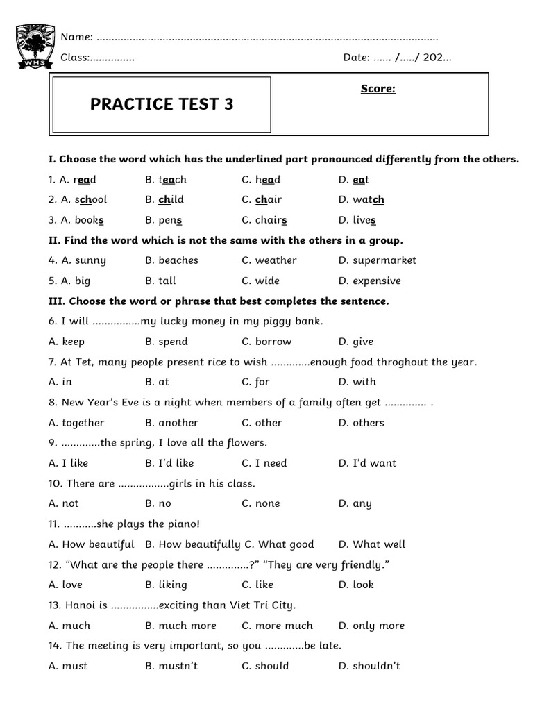 Practice Test - 03 | PDF