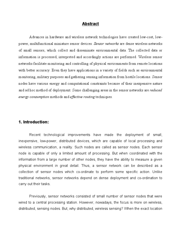 Wireless Sensor Networks Overview | PDF