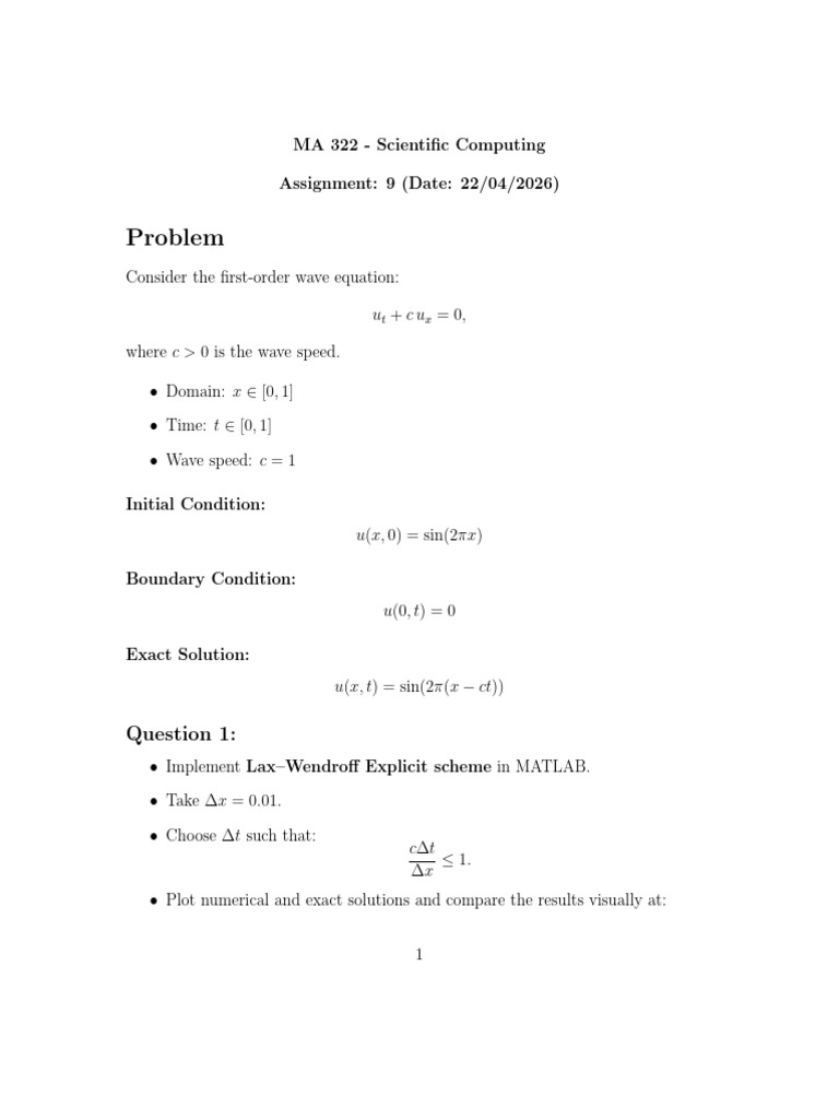 MA322 Assignment 9 | PDF