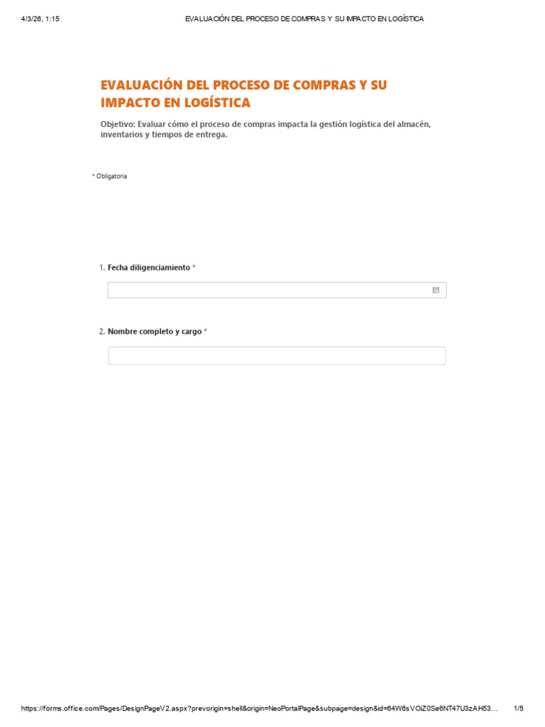 EVALUACIÓN DEL PROCESO DE COMPRAS Y SU IMPACTO EN LOGÍSTICA | PDF ...