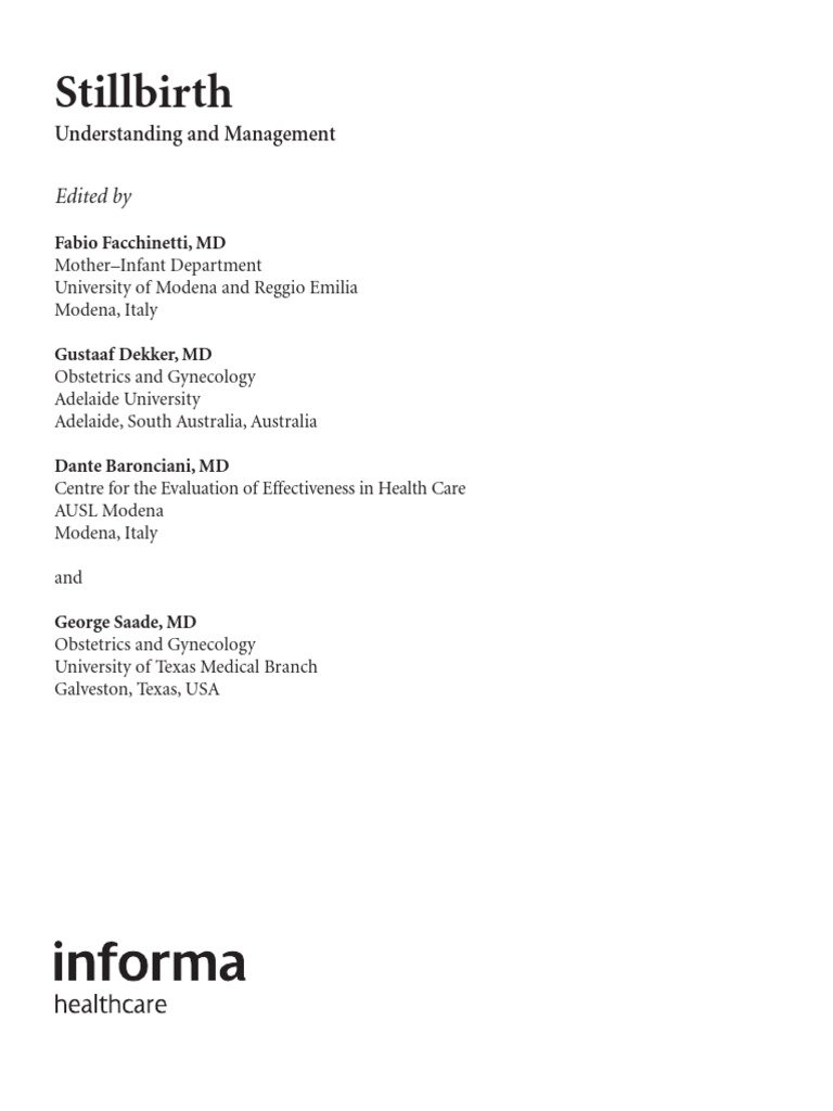 Classification of Stillbirth | PDF | Copyright | Childbirth
