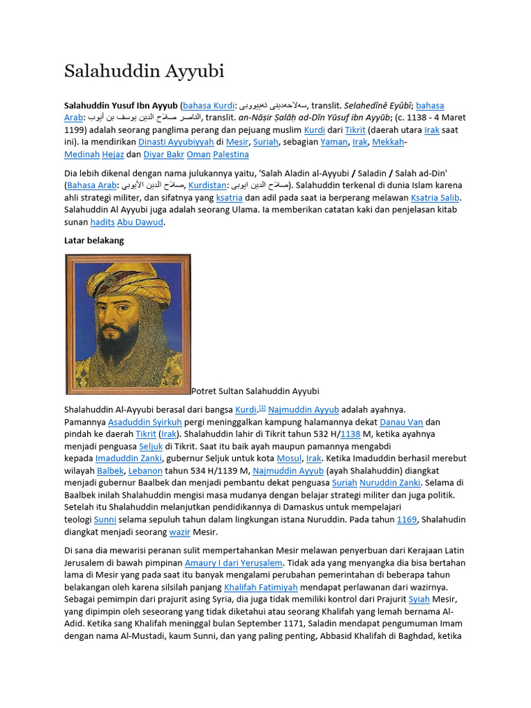 The Great Salahuddin | PDF
