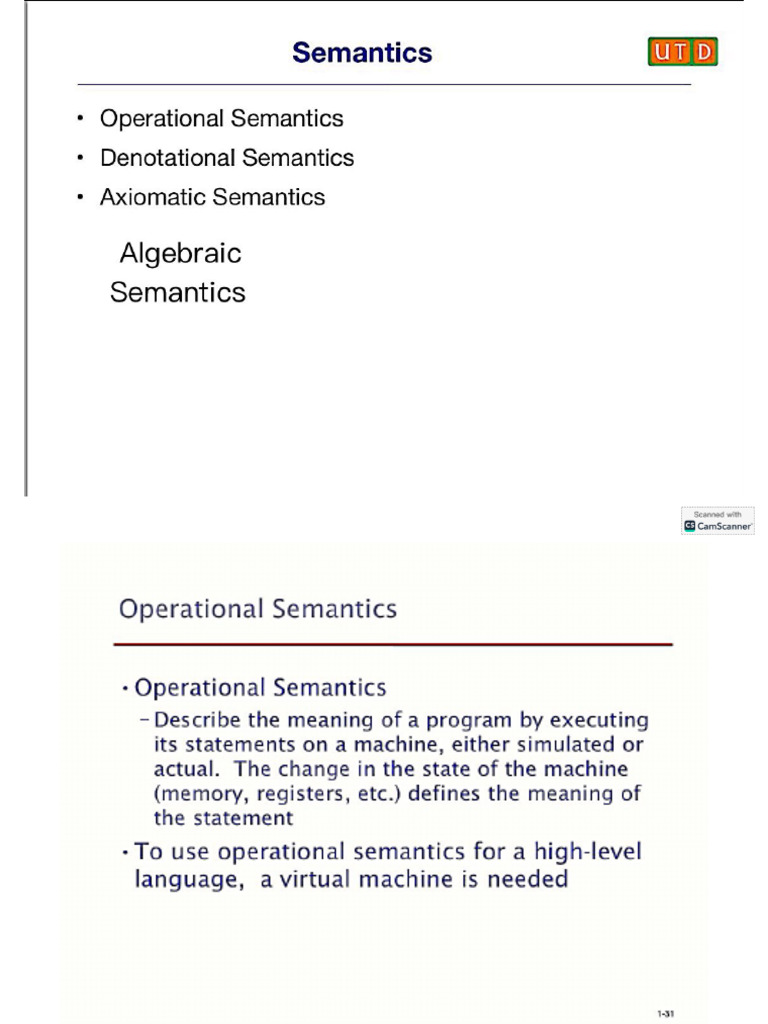 Lec 10 Operational Semantics | PDF