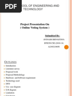 Amity School of Engineering and Technology: Project Presentation On (Online Voting System)