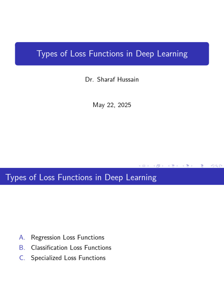 Loss Functions Slides | PDF | Errors And Residuals | Mean Squared Error
