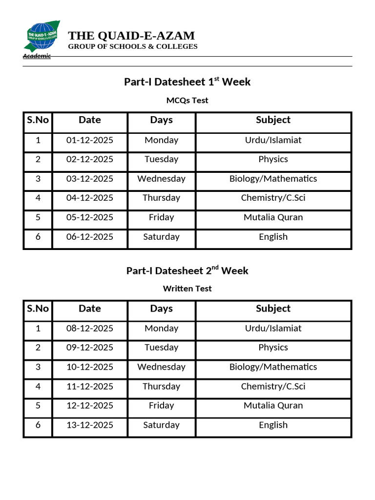 TimeTable | PDF