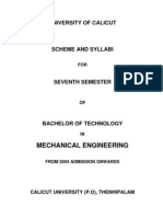 Mechanical Engineering: University of Calicut