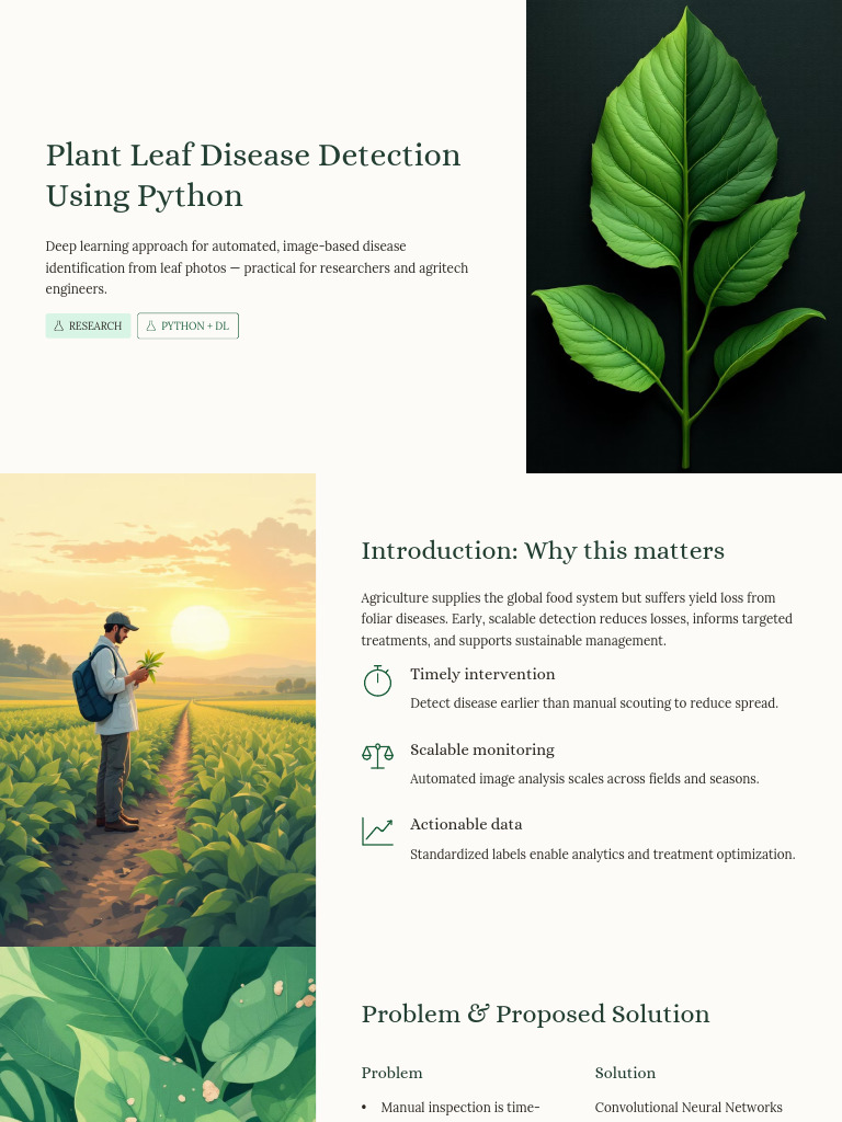 Plant Leaf Disease Detection Using Python | PDF | Applied Mathematics ...