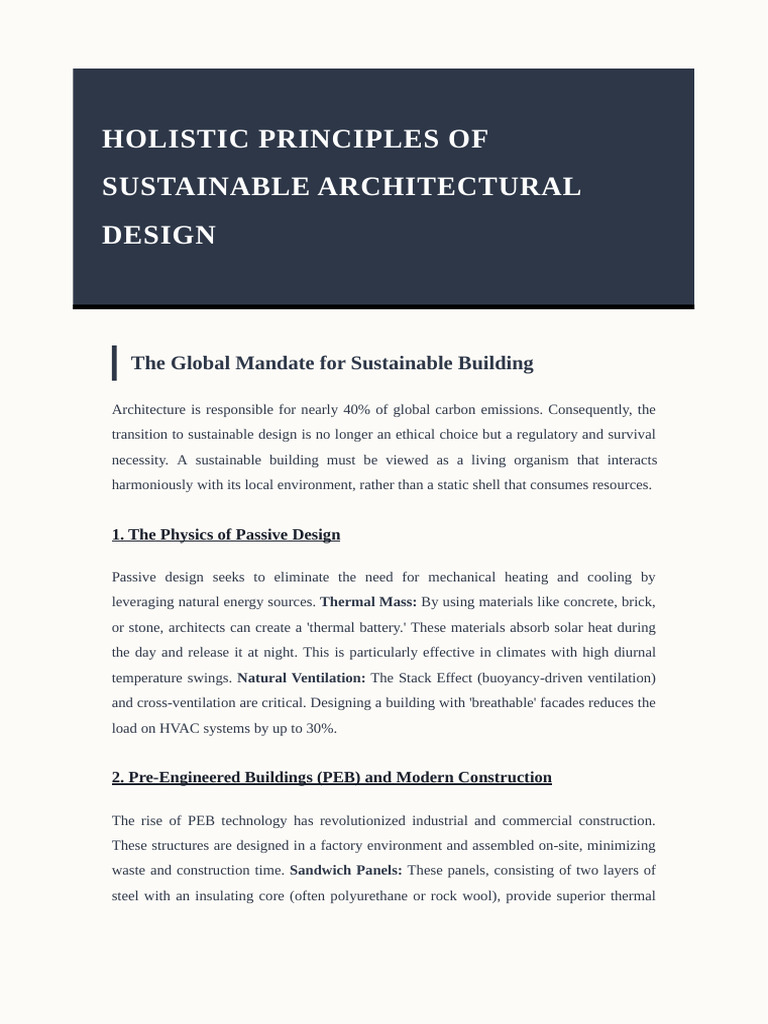 Sustainable Architectural Design v3 | PDF | Green Building ...