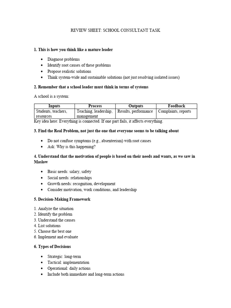 Review Sheet | PDF