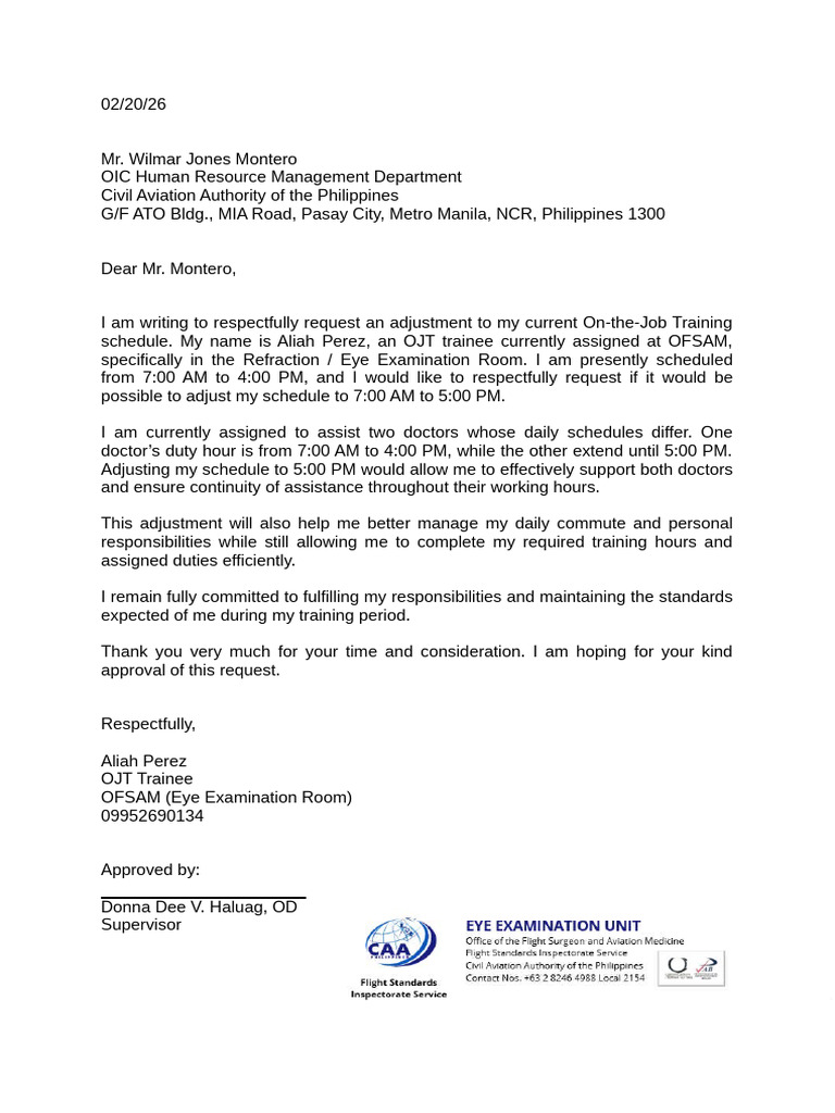 Letter Request | PDF