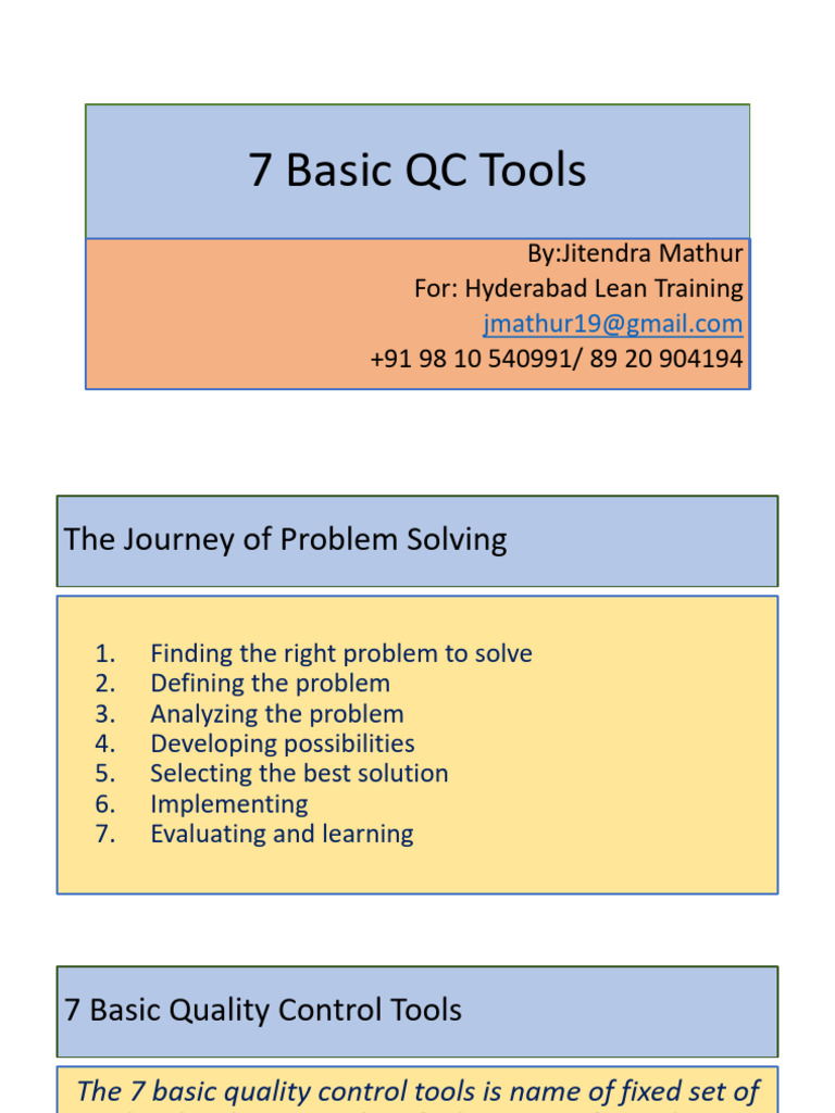 7 Basic QC Tools | PDF