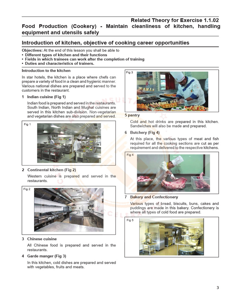 Lesson 2- Introduction of kitchen, objective of cooking career ...