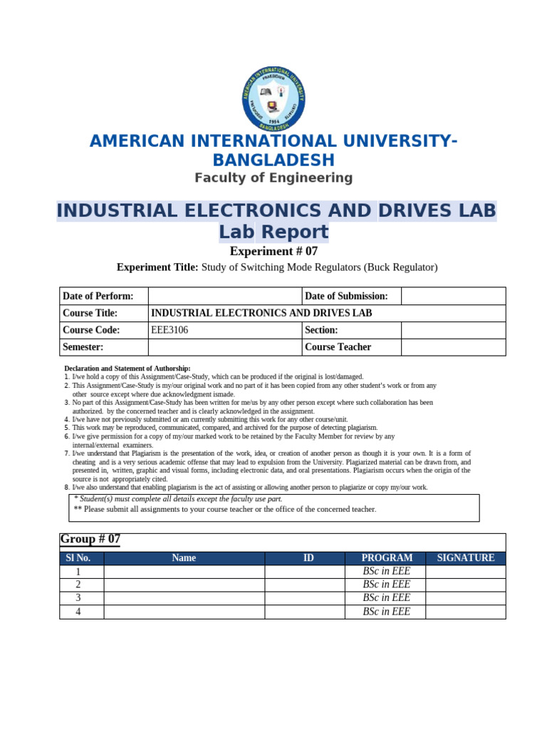 Group 07 Ied Lab Sec Exp 07 | PDF | Rectifier | Electronics