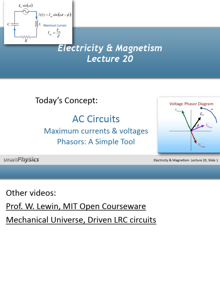 SP Lecture 20 - AC Circuits_074137 | PDF | Electrical Impedance ...