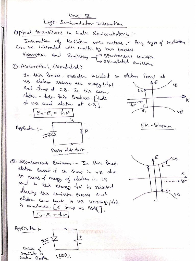 Semiconductor Notes Unit 3 physics | PDF