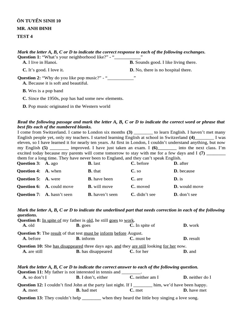 Test 4 | PDF