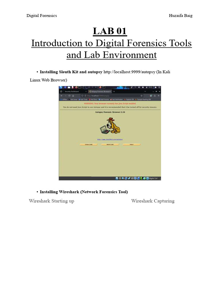 DigitalForensics Huzaifa Baig (23-CY-18) Lab 1-4 | PDF | Digital ...