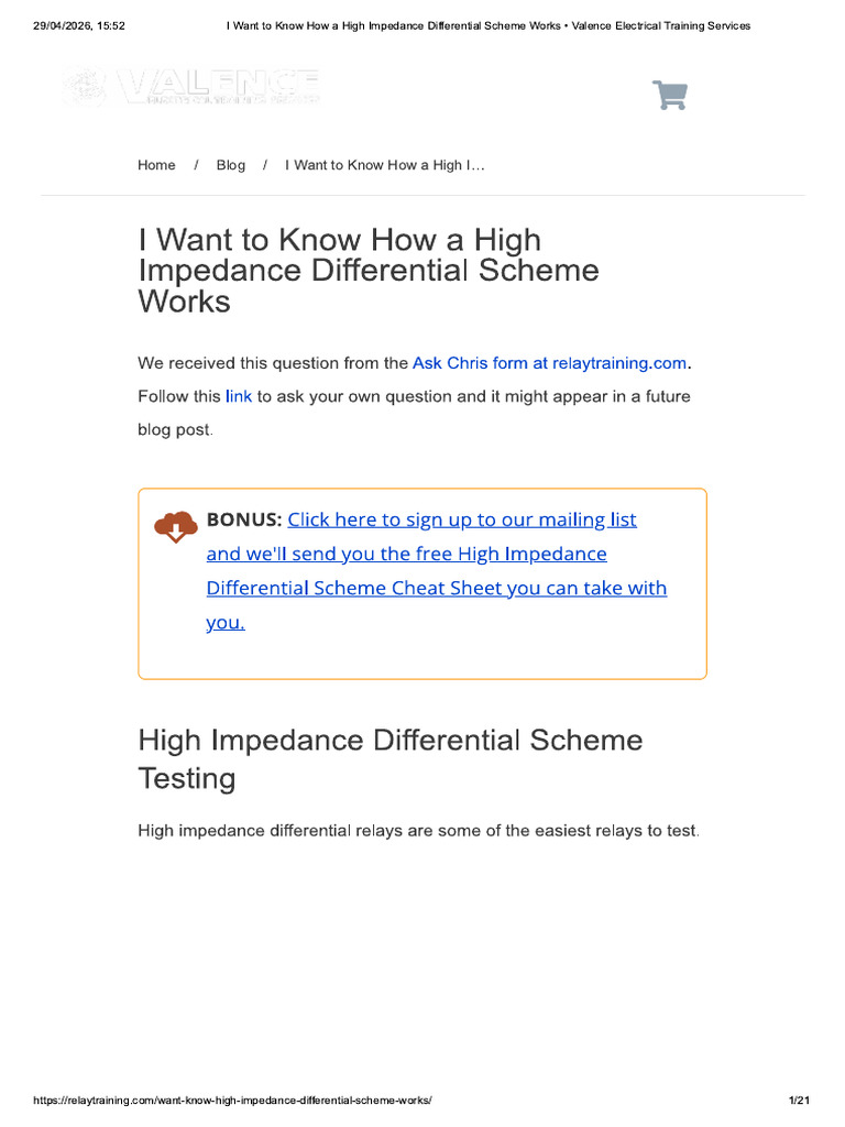 I Want to Know How a High Impedance Dif.. | PDF