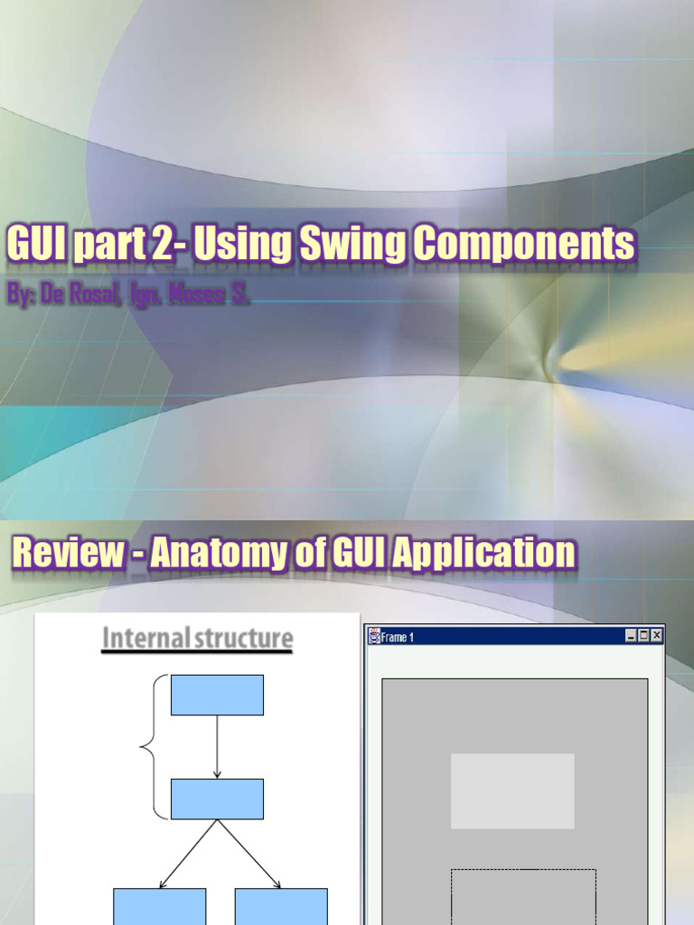 11-GUI Part 2- Using Swing Components | PDF | Menu (Computing) | Software