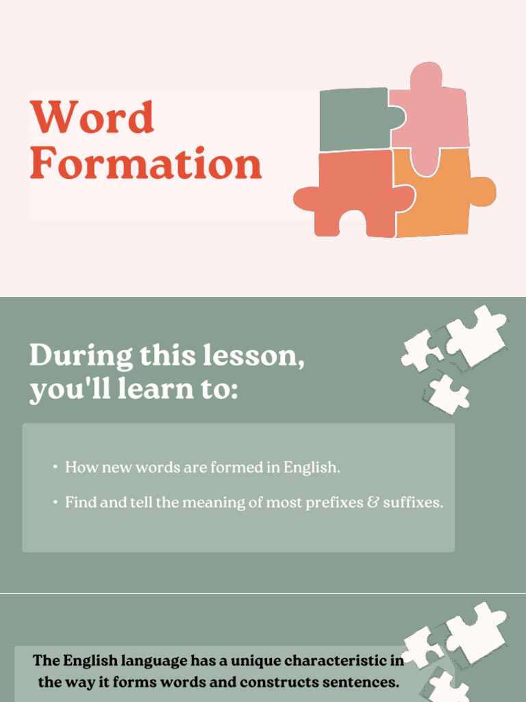 Word Formation Prefixes & Suffixes | PDF
