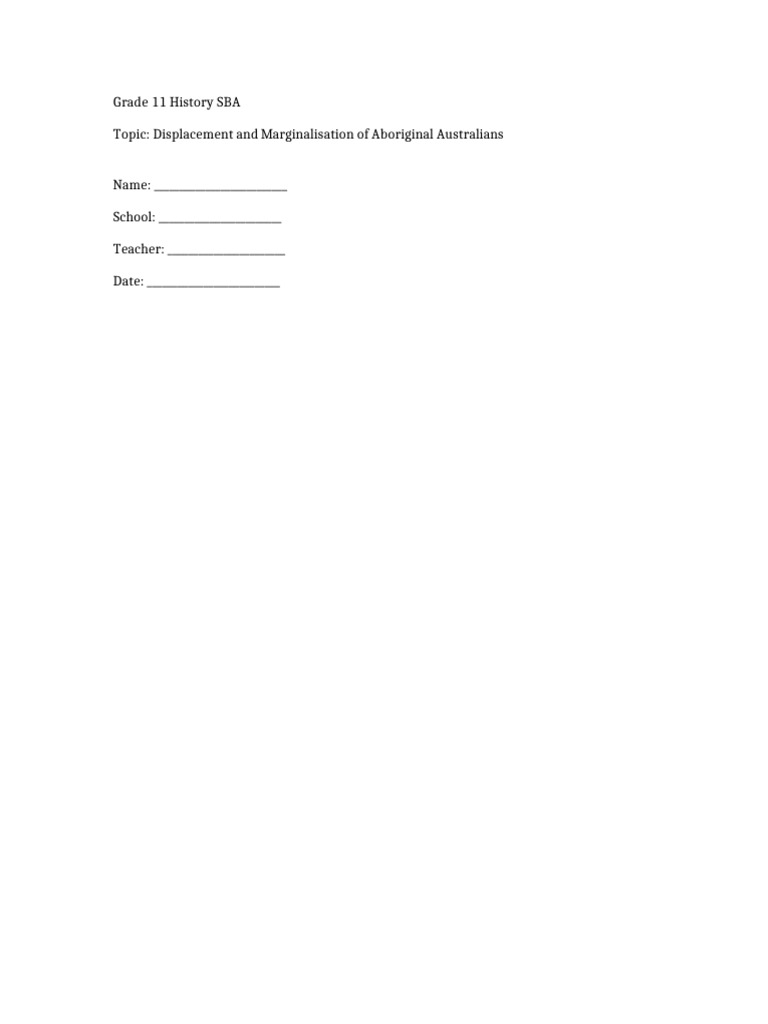 History Sba Complete | PDF | Social Exclusion | Immigration