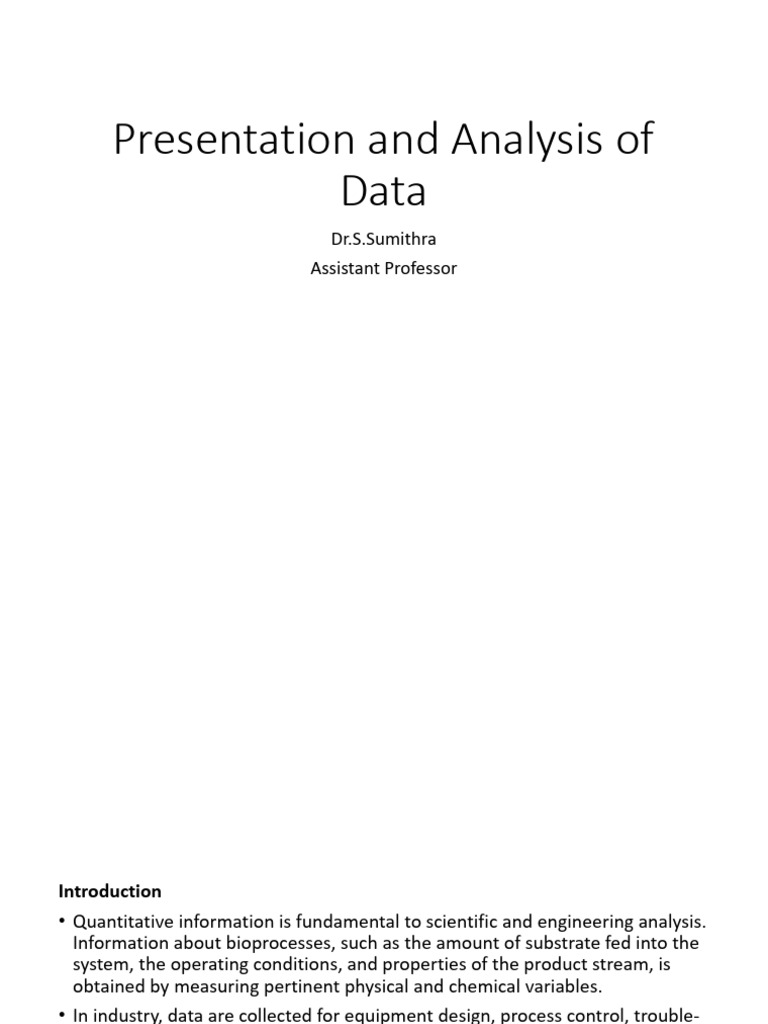 presentation and analysis of data | PDF | Significant Figures ...