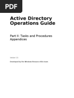 Active Directory Operations Guide: Part II: Tasks and Procedures Appendices