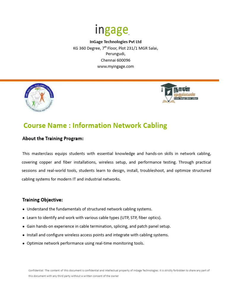 Information Network Cabling - Course Material | PDF | Fiber Optic ...
