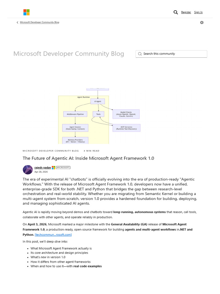 The Future of Agentic AI_ Inside Microsoft Agent Framework 1.0 ...