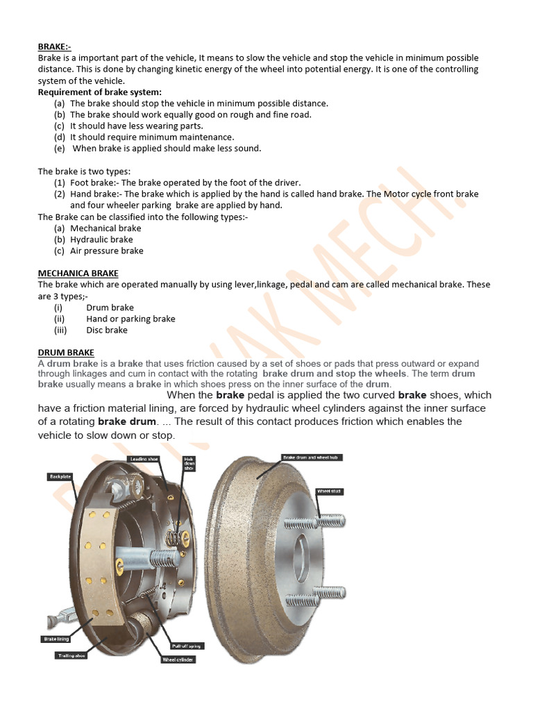 Brake System | PDF | Brake | Anti Lock Braking System